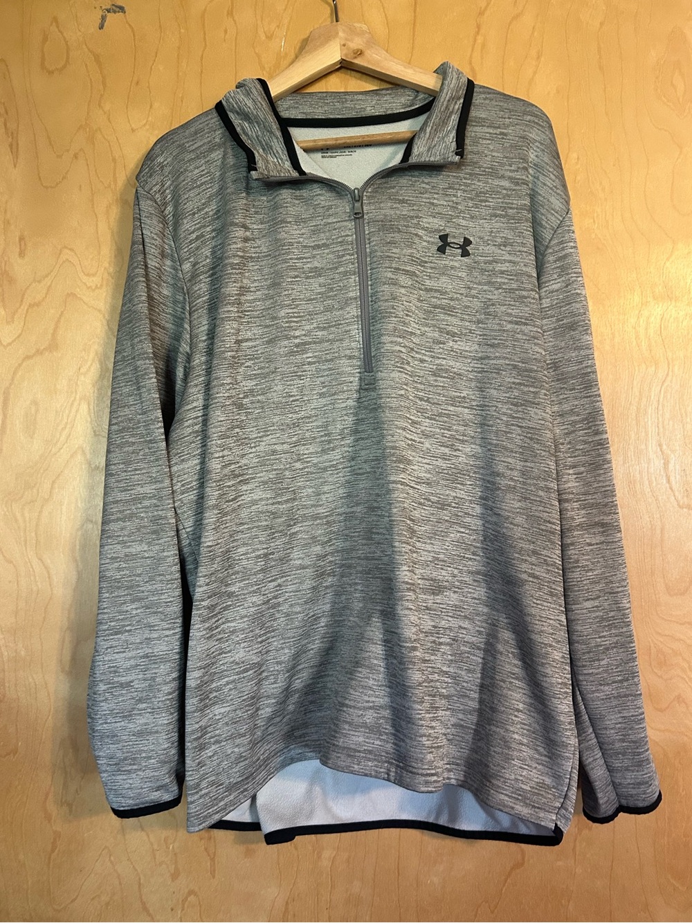 Under Armour Light Gray Heather Half-Zip Fleece Sweater